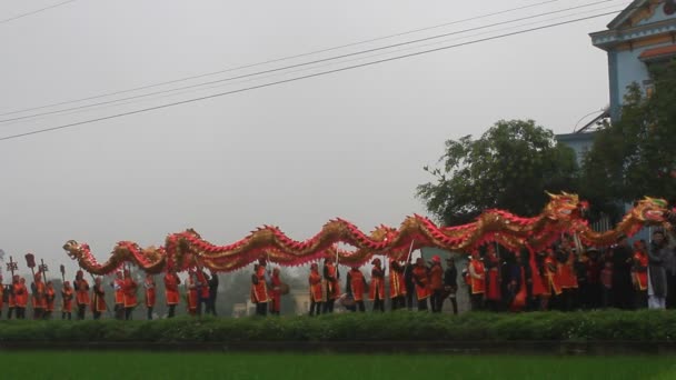 Хайдуонг, Вьетнам, 13 марта 2015 года, группа людей на традиционных праздниках — стоковое видео