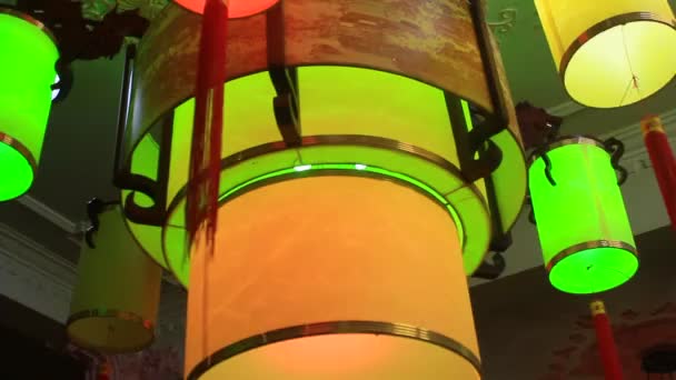 Colorful lanterns — Stock Video