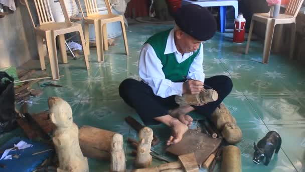 Хай Дуонг, В'єтнаму, ремісників і води ляльковий театр у В'єтнамі — стокове відео