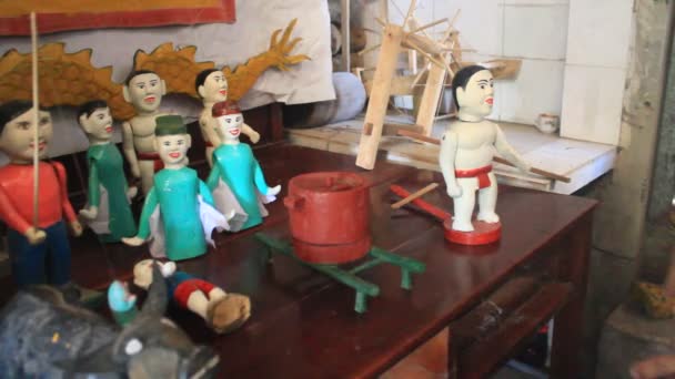 HAI DUONG, VIETNAM, artigiani e marionette in Vietnam — Video Stock