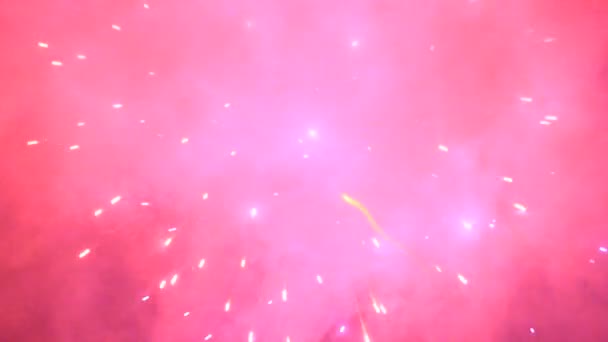 Vuurwerk in de lucht — Stockvideo