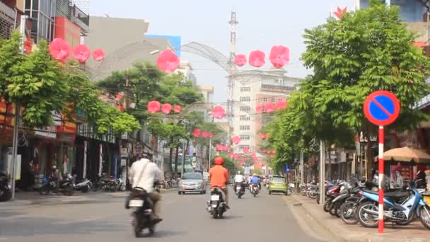 Hai Duong, Vietnam, oktober, 3: Trafik i Vietnam på oktober 3, 2014 i Hai Duong, Vietnam — Stockvideo