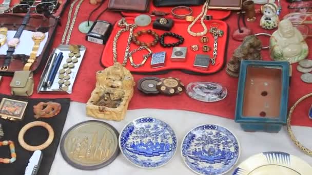 Hai Duong, Vietnam, 27 oktober, 2014:antiques markt in vietnam — Stockvideo