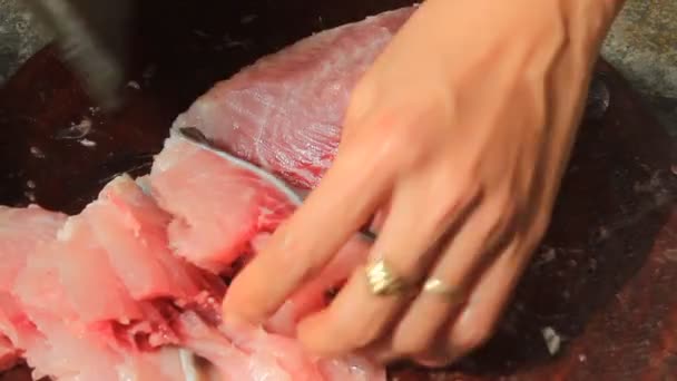 Fish processing — Stock Video