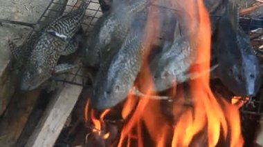 Barbekü ızgara balık