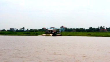 Kırsal Nehir teknesinde yolcu, Asya