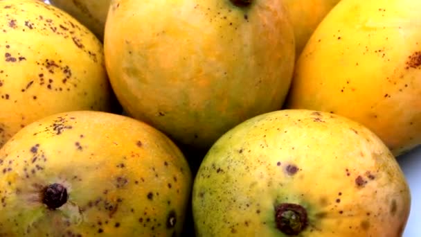Смачні стиглий плід манго — стокове відео