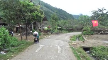 28 Ekim 2025. Mu Cang Chai, Yen Bai, Vietnam. Vietnam dağlarındaki köy.