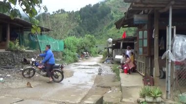 28 Ekim 2025. Mu Cang Chai, Yen Bai, Vietnam. Vietnam dağlarındaki köy.