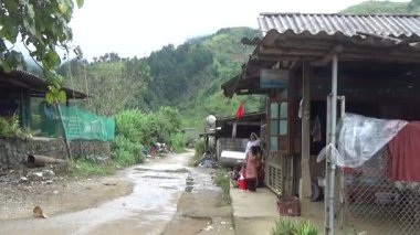 28 Ekim 2025. Mu Cang Chai, Yen Bai, Vietnam. Vietnam dağlarındaki köy.