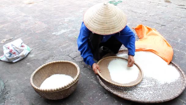 Clean rice after milling — Stock Video