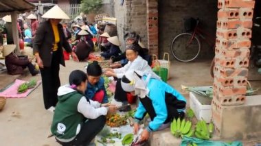 kırsal pazarında Asya Peole