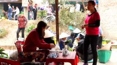 kırsal pazarında Asya Peole