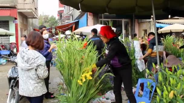 Азіатський peole сільських ринку — стокове відео