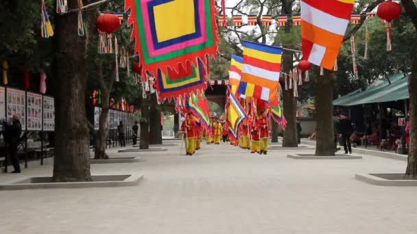 Group of Asian people attend folk festivals — Stock Video