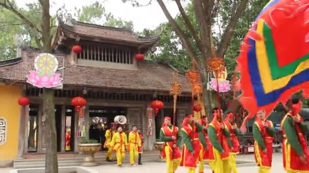 Grupa osób Azji uczestniczyć w festiwalach ludowych — Wideo stockowe
