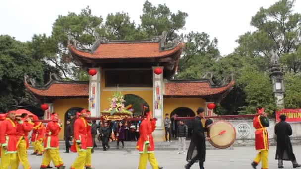 Grupa osób Azji uczestniczyć w festiwalach ludowych — Wideo stockowe