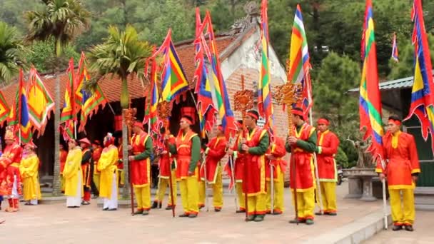 Group of Asian people attend folk festivals — Stock Video