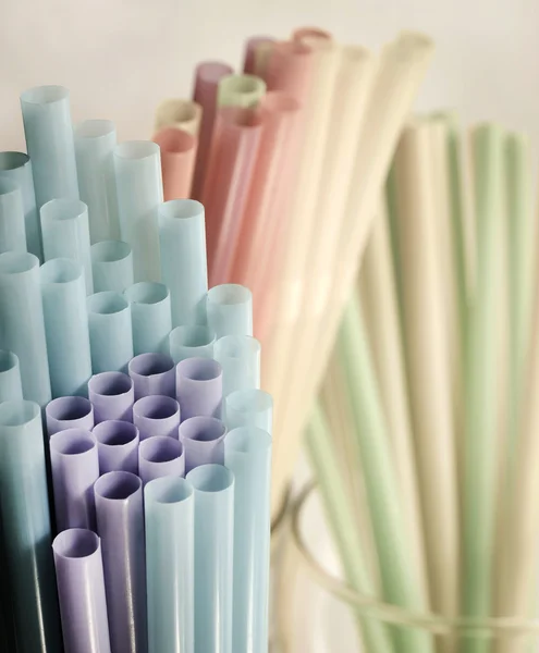 Colourful drinking straws — Stock Photo, Image