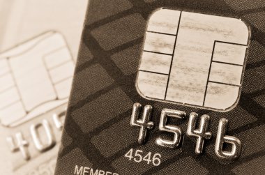 kredi kartı ve çip makro