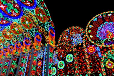 Dekorasyon mutluluk Festivali, Bangkok ışık ışıklar