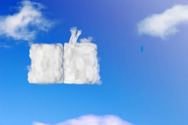 Book Shapes Clouds Sky — Stock Photo, Image