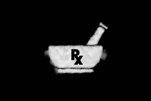 Аптека Иконка Облака Формы Черном Фоне Приготовления Отпуска Экспертизы Лекарственных — стоковое фото