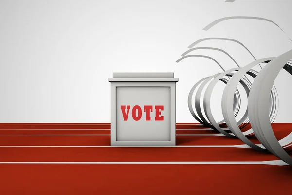 Casilla Votación Problema Final Que Demuestra Dificultad Votar Para Emitir — Foto de Stock