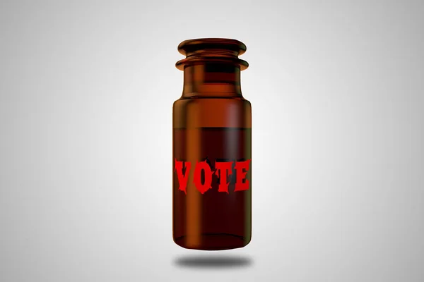 Briefwahl Auf Einer Giftflasche Die Protestwahlen Oder Wütende Wähler Demonstriert — Stockfoto