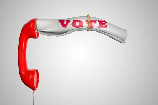 Una Votación Que Viaja Través Teléfono Demostrando Mail Voto Ausente — Foto de Stock