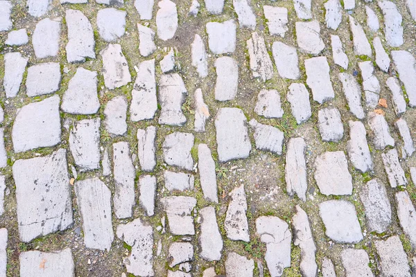 デザイナーのための古い石の道の質感 粗い灰色の背景 古代ヨーロッパの建築 旅行の概念 — ストック写真