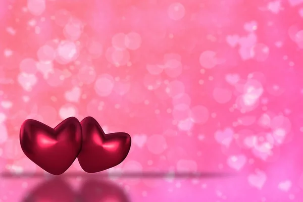 빨간색 분홍색 디자인에 제안의 발렌타인데이 렌더링 — 스톡 사진
