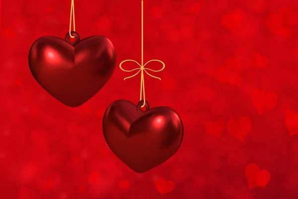 빨간색 분홍색 디자인 사랑의 배경과 고백의 발렌타인데이 — 스톡 사진