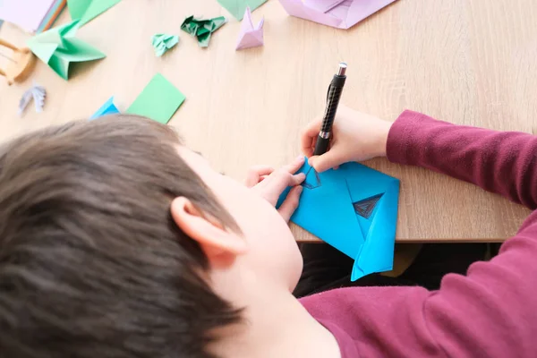 Japon Origami Tekniği Sanatları Hobiler Oyunlar Odadaki Aktiviteler Iyi Motor — Stok fotoğraf