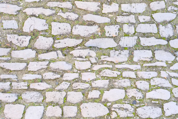 デザイナーのための古い石の道のシームレスなテクスチャ ラフグレーの背景 古代ヨーロッパの建築 旅行の概念 — ストック写真