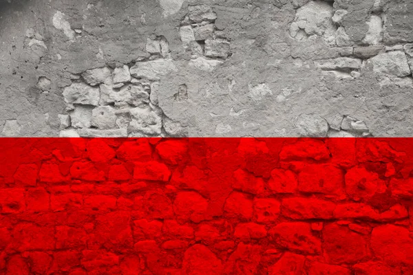 Polonya Devletinin Ulusal Bayrağı Çatlakları Turizm Göç Ekonomi Siyaset Sivil — Stok fotoğraf