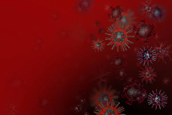 3次元イラスト Covid 19コロナウイルスモデルの3次元レンダリング パンデミックの概念 ワクチン開発 — ストック写真