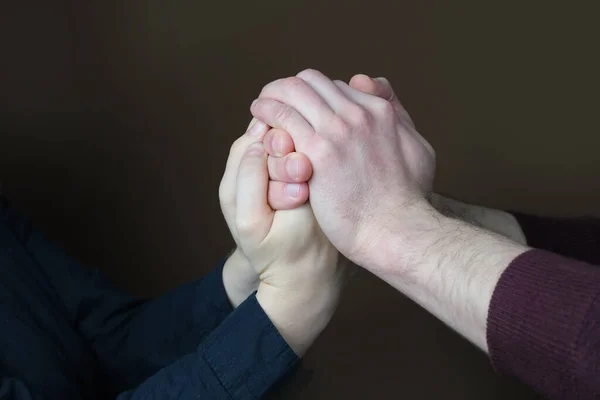 Close Female Male Hands Concept Love Relationship Trust Friendly Support — Stock Photo, Image