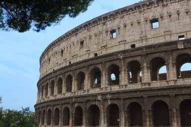 ancient building from the Roman Empire times, the Colosseum in Rome, Italy, tourism, travel concept, best world attractions