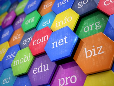 Domain names - internet concept clipart