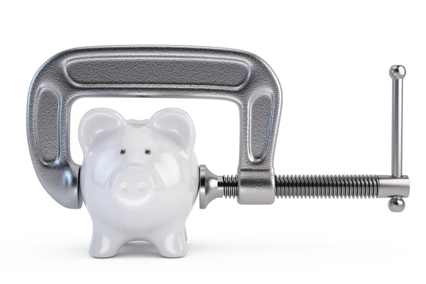 Piggy banco e ferramenta de fixação — Fotografia de Stock