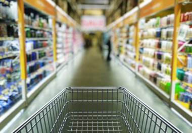 süpermarket alışveriş sepeti boş