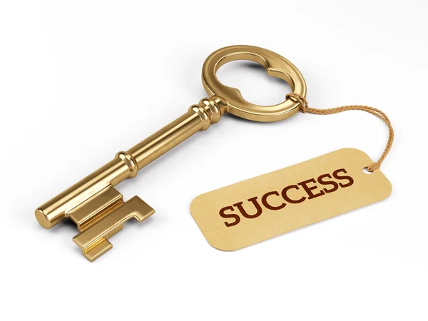 Key to Success isolated on white — Stock Photo, Image