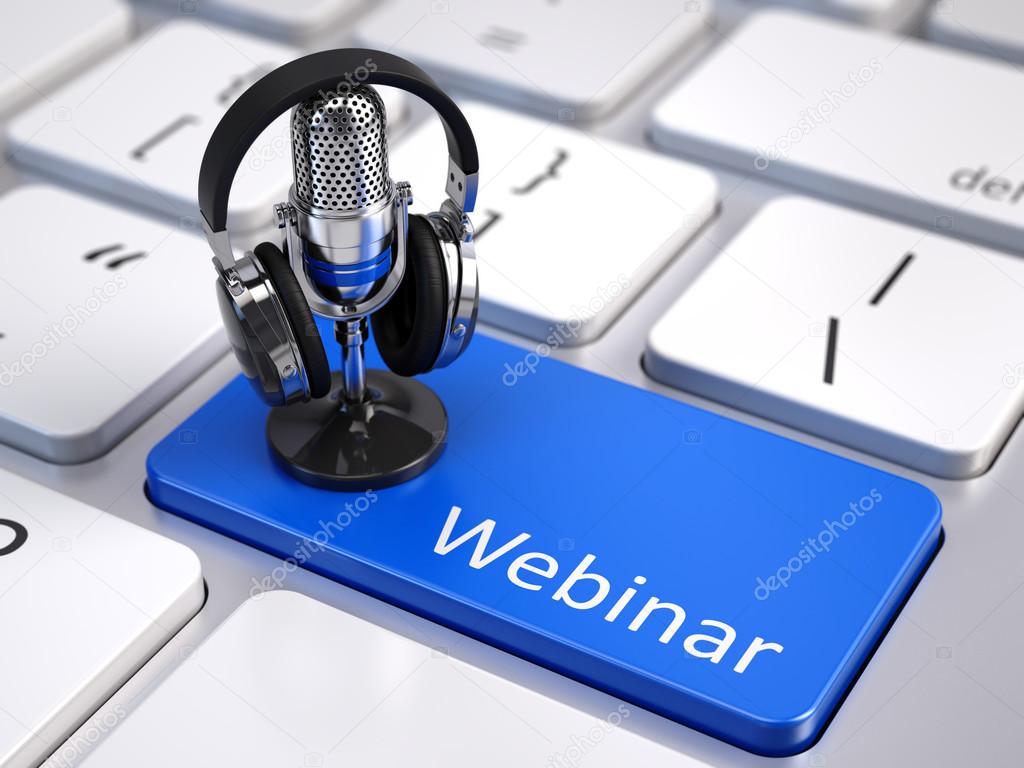 Webinar, Online Education and Training concept