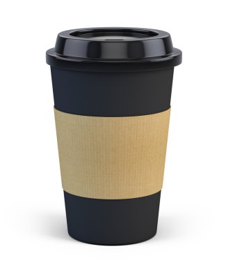 beyaz izole kahve sıcak bardak