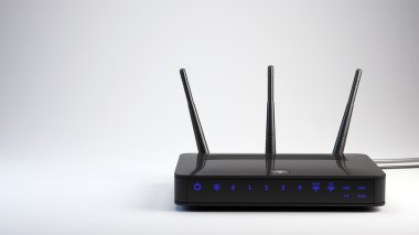 Wi-Fi wireless router - 3d render clipart
