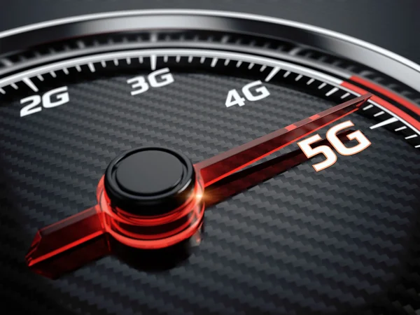 Vezeték nélküli hálózat sebessége. 5g nagy sebességű internet fogalma — Stock Fotó