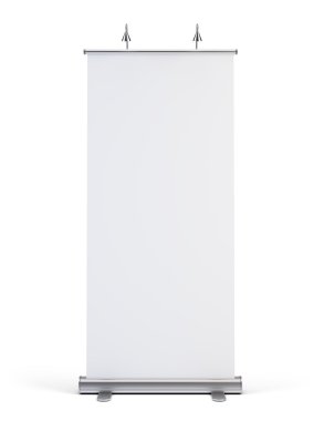 Banner görüntü islated beyaz arka plan üzerinde olarak boş topla. Şablon mockup