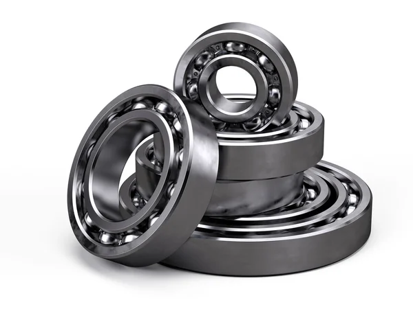 Ball bearings isolated on white — Stock Photo, Image