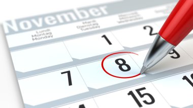 2016 ABD seçimleri kavramı. 3D çizim